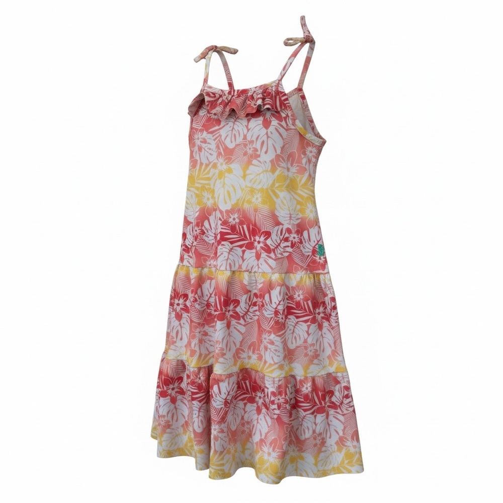 Tommy Bahama Pink & Yellow Tropical Ruffle Sundress - Size 7 (Girls)